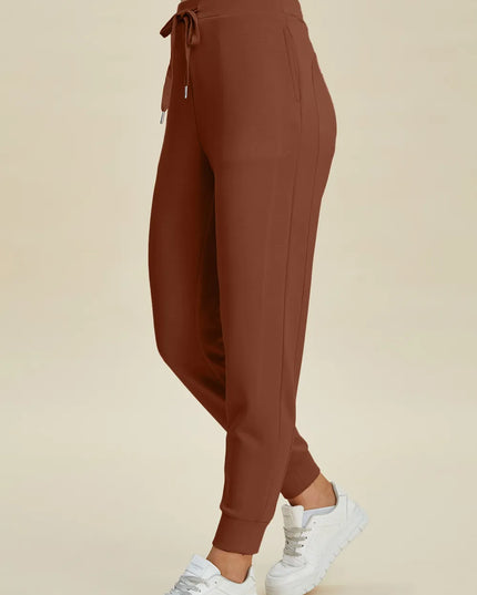 Basic Bae Full Size Air Scuba Drawstring High Waist Joggers