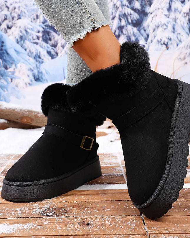 Round Toe Platform Boots