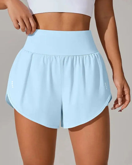 Pocketed High Waist Active Shorts 