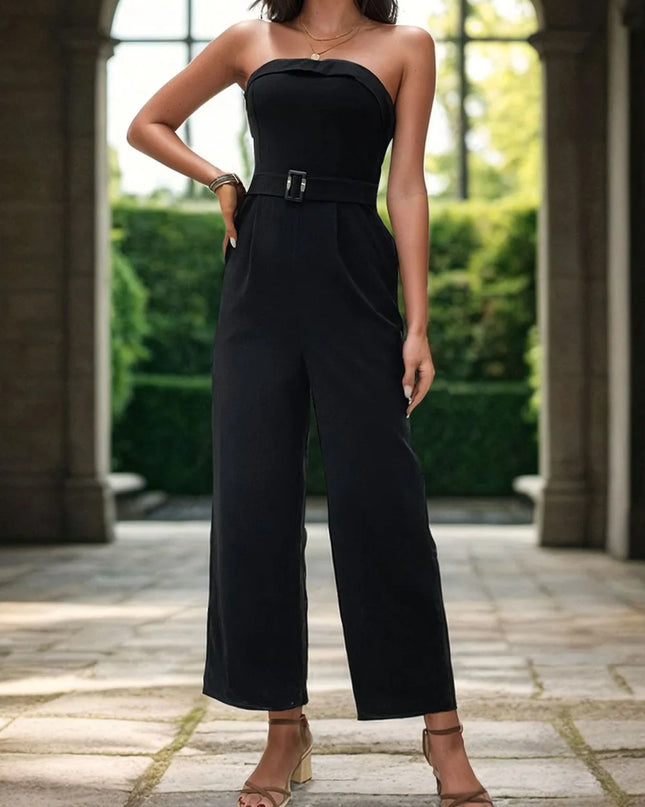 Perfee Tube Jumpsuit with Pockets 