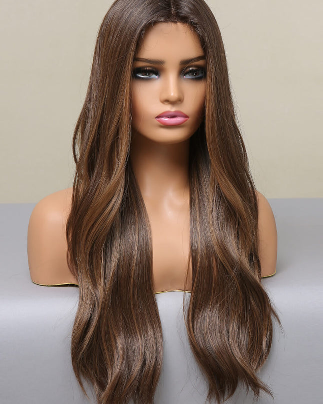 13*2" Lace Front Wigs Synthetic Long Wave 26" Heat Safe 150% Density