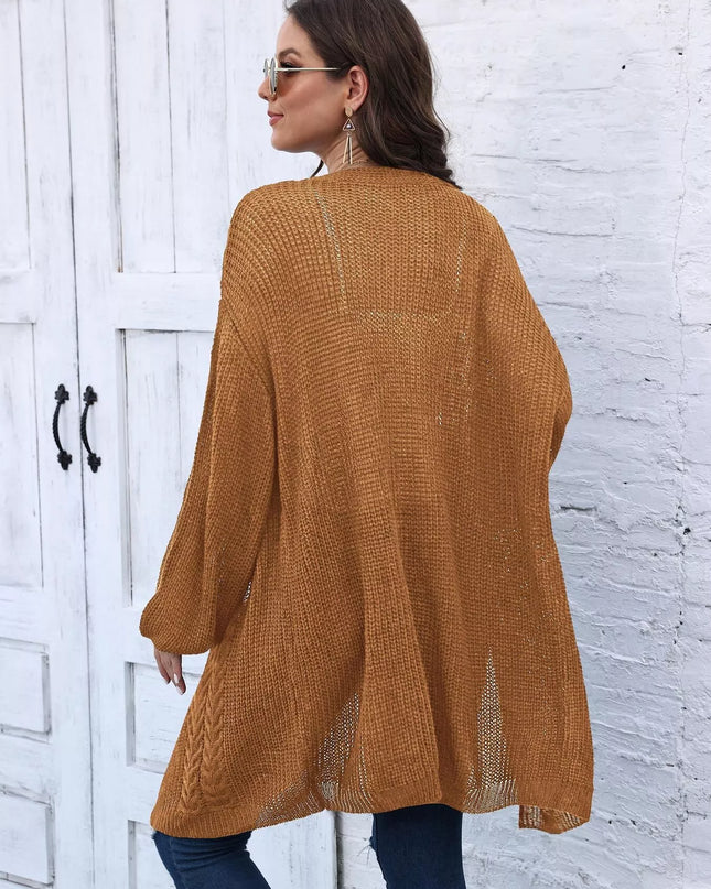 Open Front Long Sleeve Cardigan