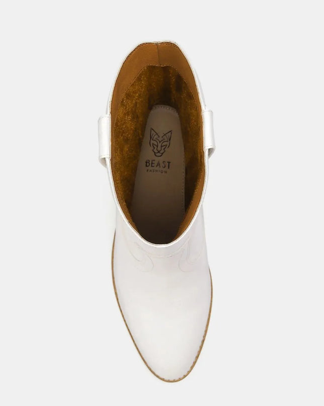 Beast Fashion Butterfly Cut Detail Point Toe Boots