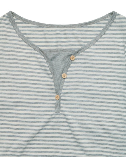 Striped Long Sleeve Casual T-Shirt