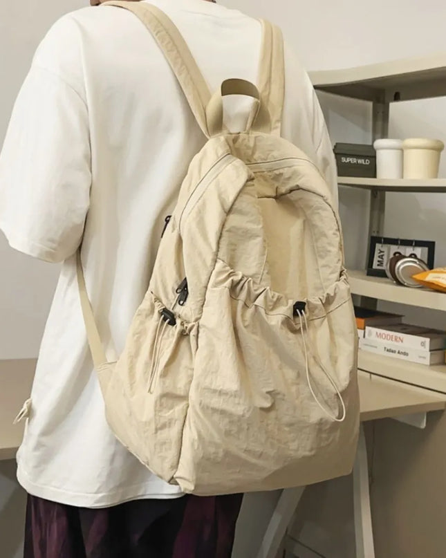 Drawstring Nylon Backpack Bag