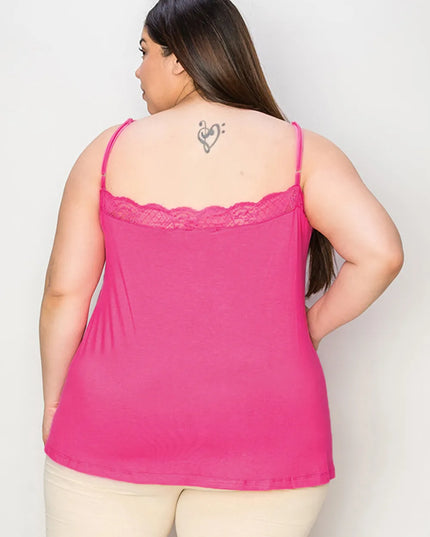 Basic Bae Full Size Lace Trim V-Neck Cami