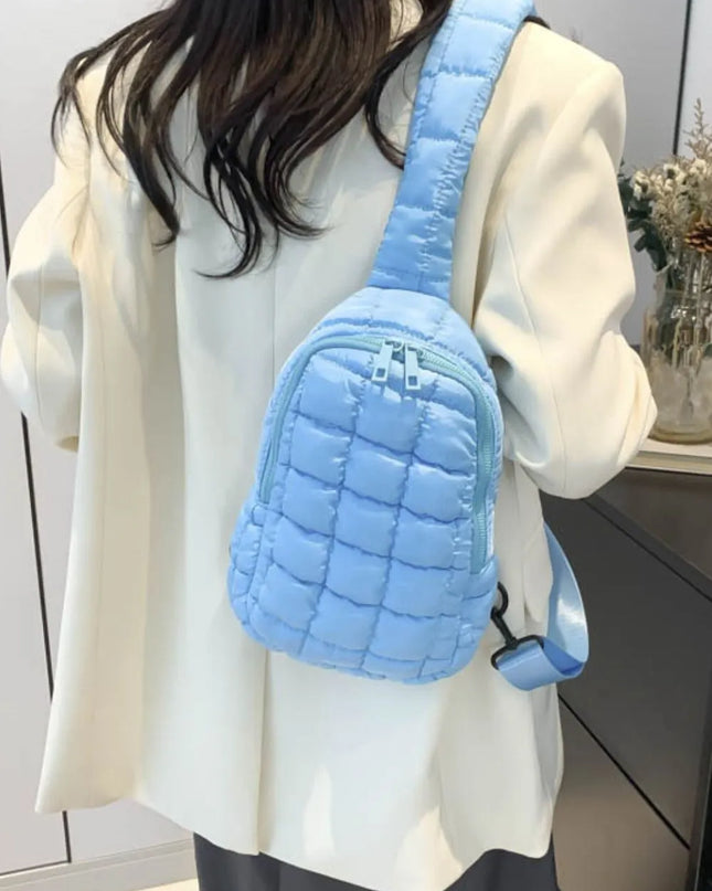 Quilted Nylon Crossbody Bag