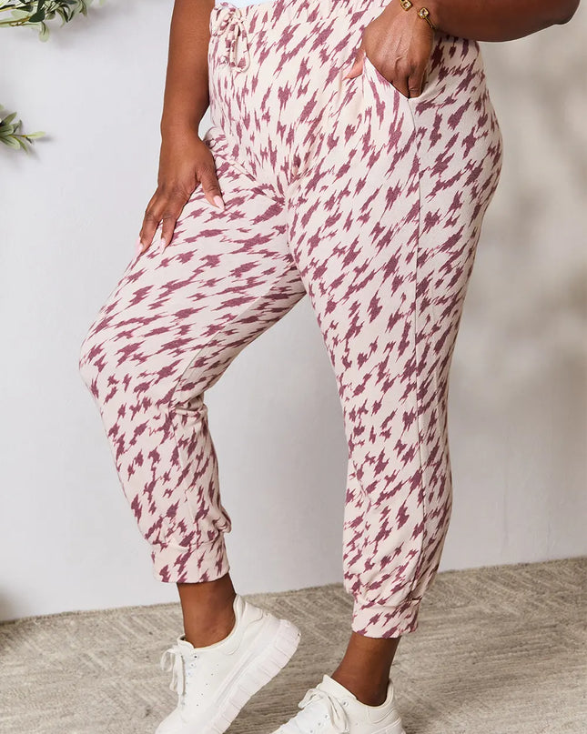 Heimish Full Size Printed Drawstring Pants