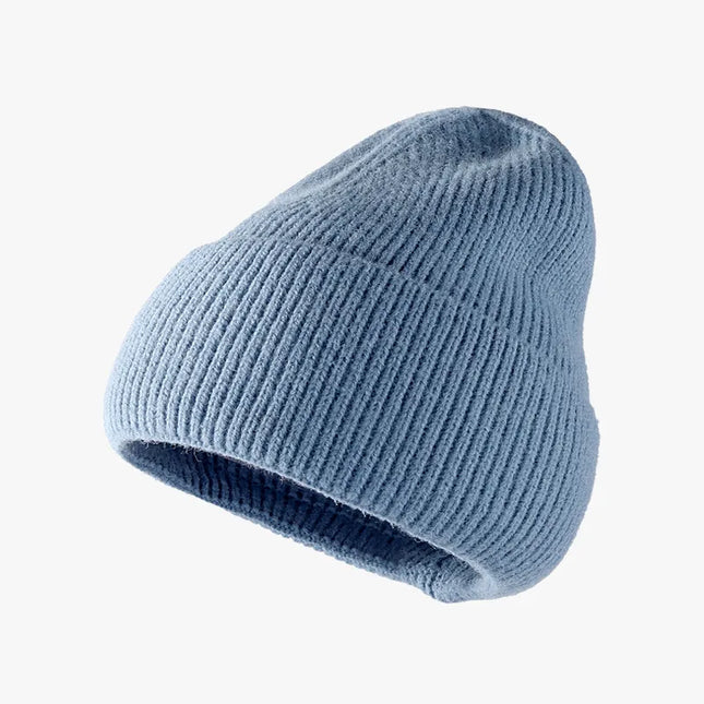 Thermal Solid Knit Hat Light Blue One Size
