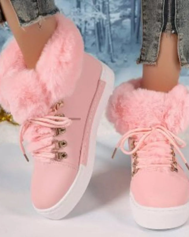 Round Toe Platform Boots