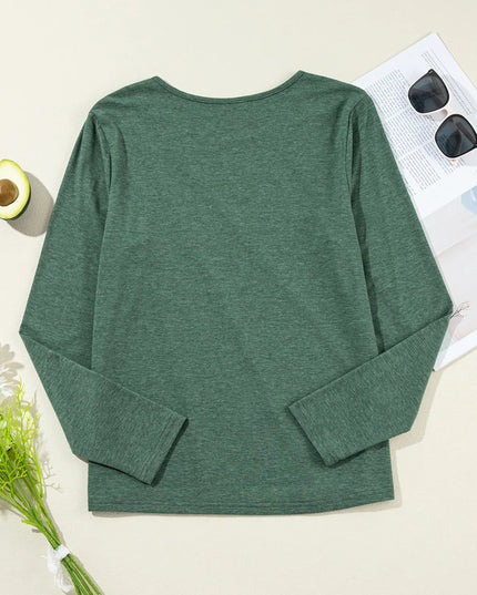Asymmetric Seam Detail Long Sleeve Top