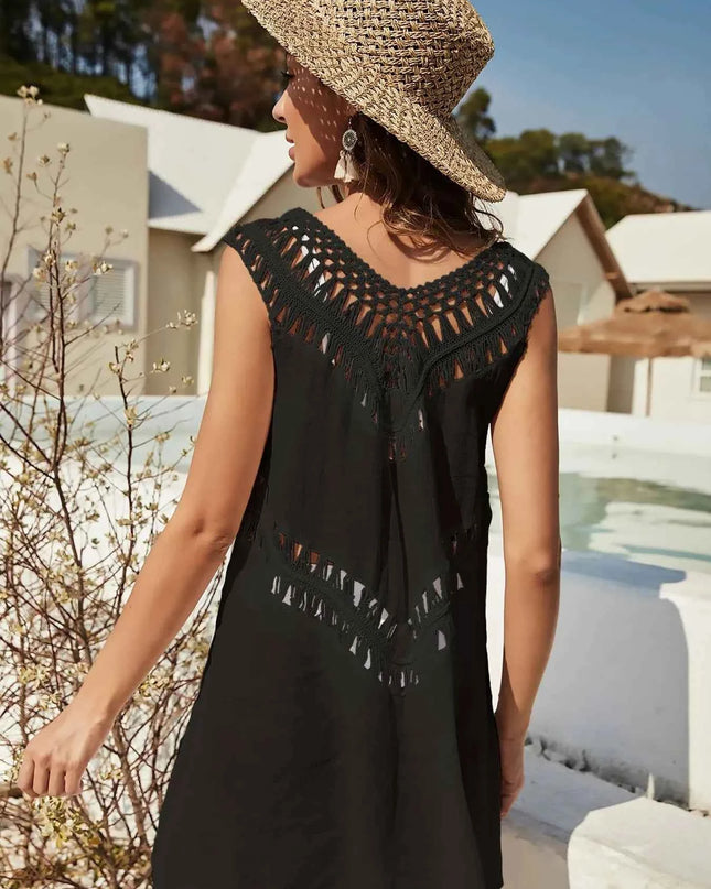 Crochet Detail Beach Cover Up Dress