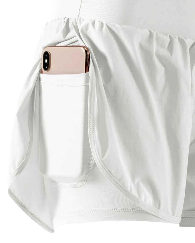 Pocketed High Waist Active Shorts