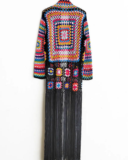 Fringe Tied Long Sleeve Cardigan