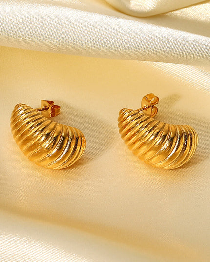 Shell Shore Spiral Stud Earrings