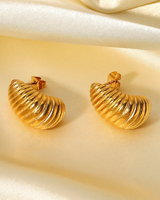 Shell Shore Spiral Stud Earrings