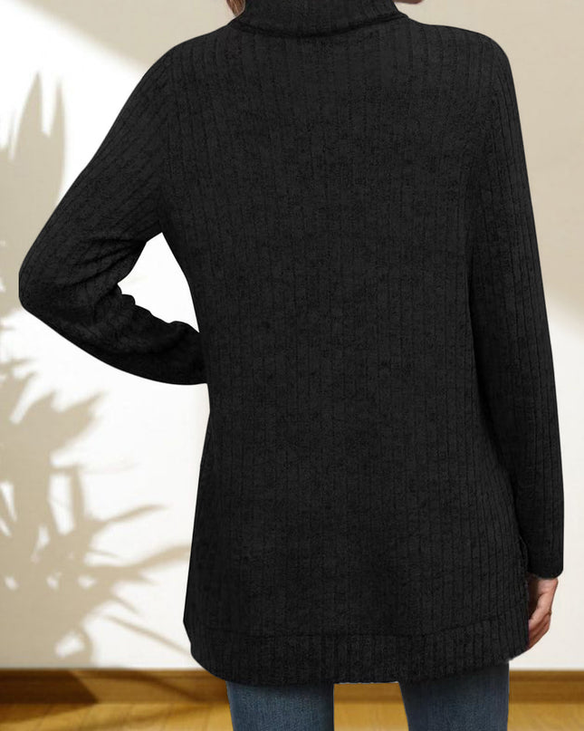 Turtleneck High Low Top