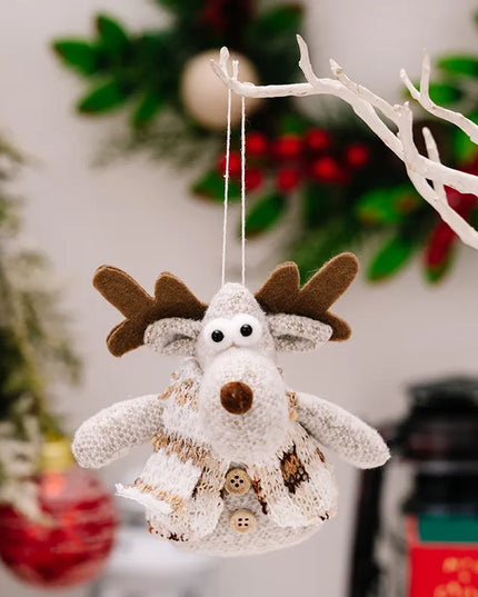 Santa Snowman Reindeer Hanging Ornament Style C One Size