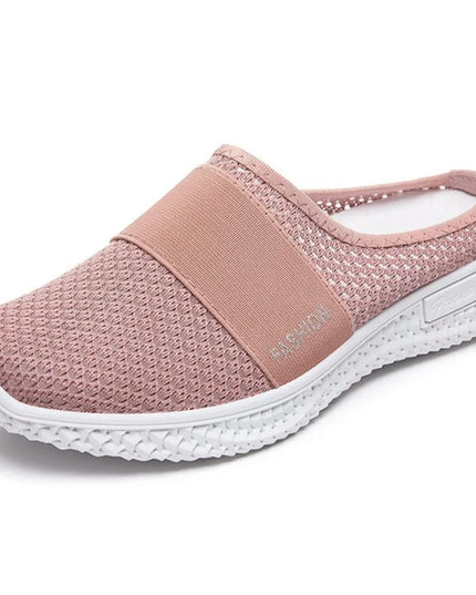 Round Toe Mesh Slip-On Sneakers