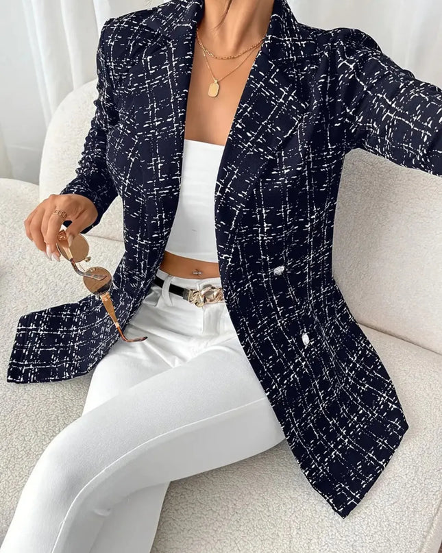 Tweed Double-Breasted Blazer