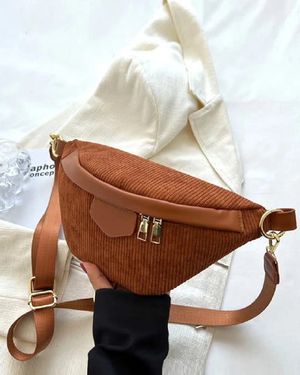 Zenana Corduroy Crossbody Bag with Removable Strap