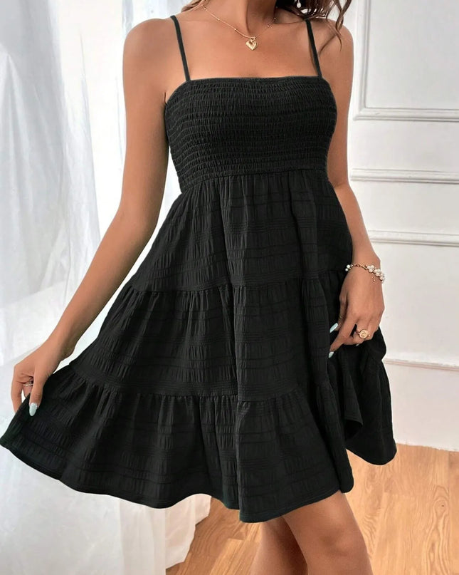 Smocked Tiered Cami Dress