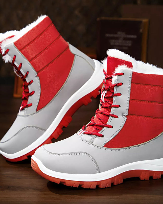 Winter Waterproof Snow Boots with Warm Fur Lining