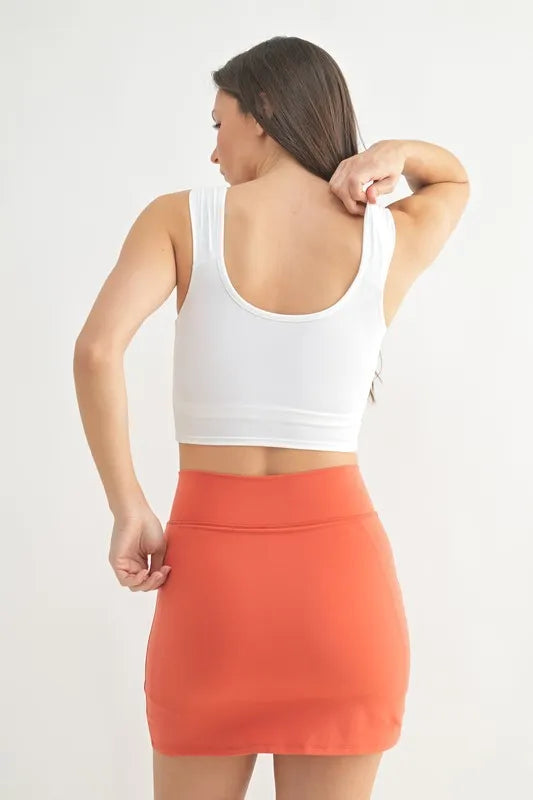 MONO B Ruched Front Active Tank