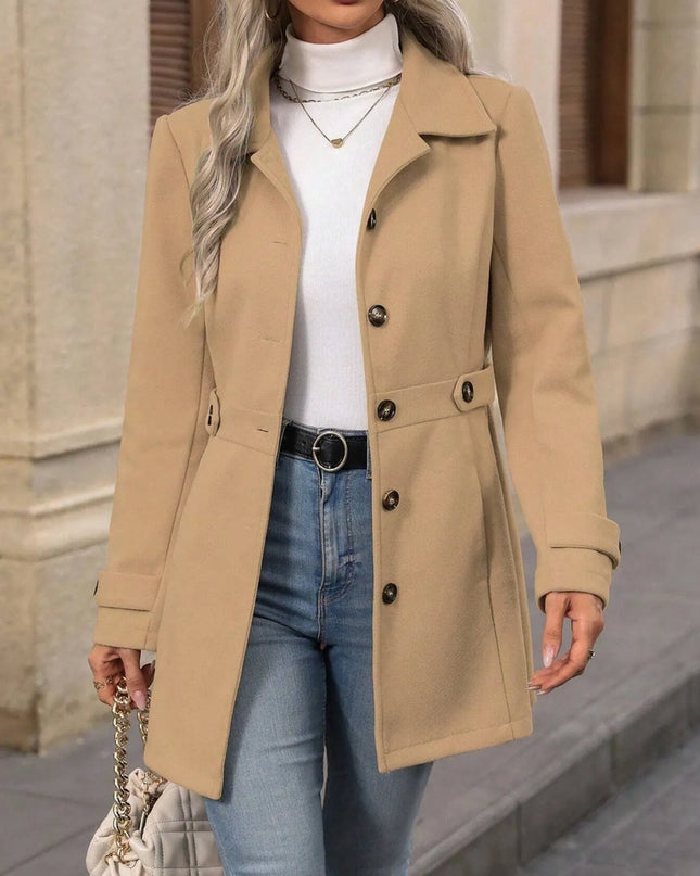 Button Up Long Sleeve Coat