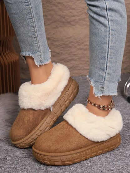 Faux Fur Lined Suede Winter Boots