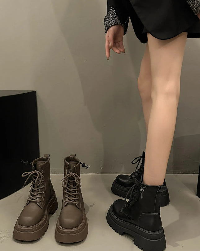 Lace Up Platform Boots