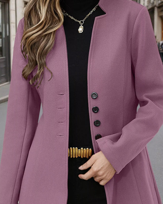 Button Up Long Sleeve Coat