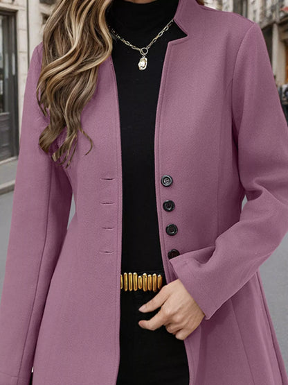 Button Up Long Sleeve Coat