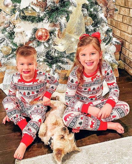 Christmas Long Sleeve Top and Pants Set Multicolor