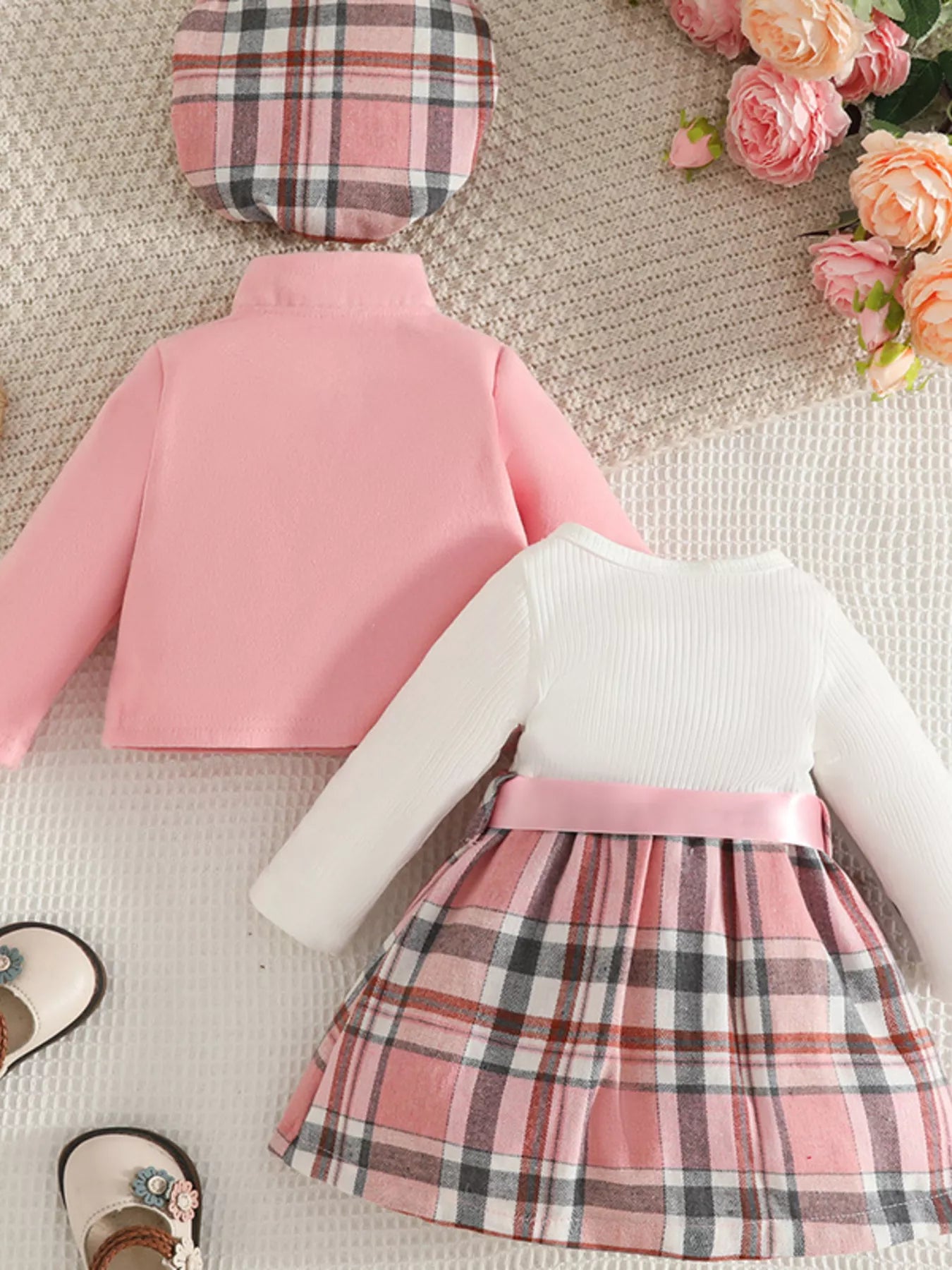 Children's Plaid 3-Piece Outfit Set