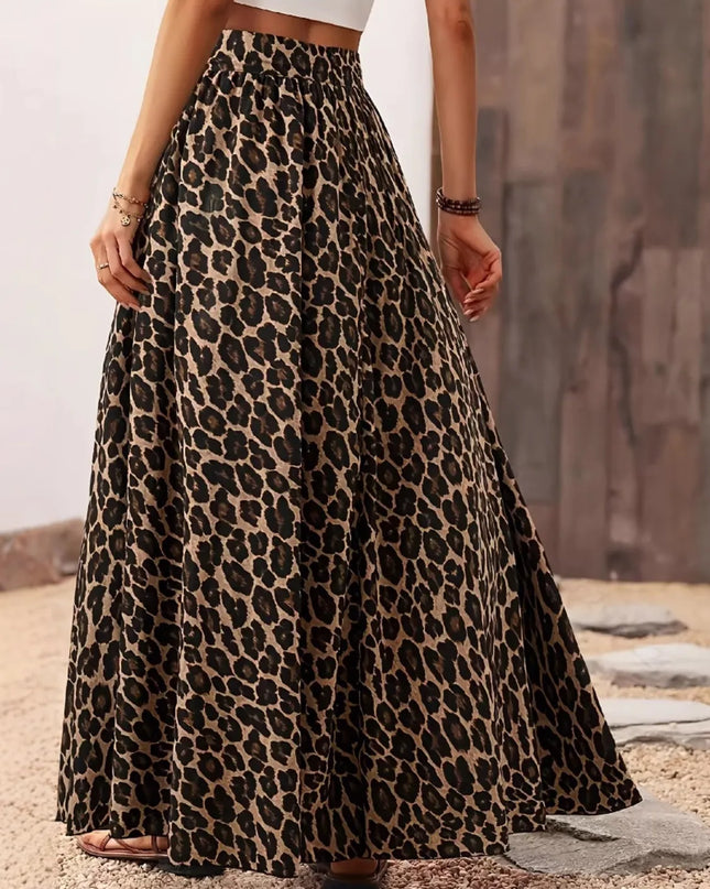 Leopard Maxi Skirt 