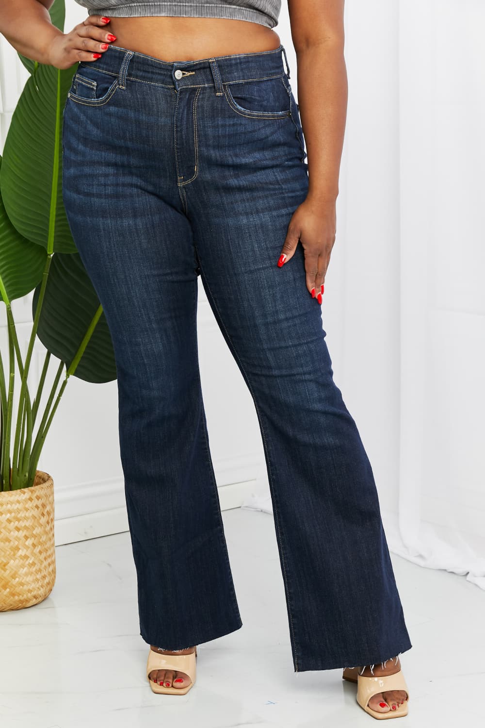 Judy Blue Full Size High Rise Flare Jeans