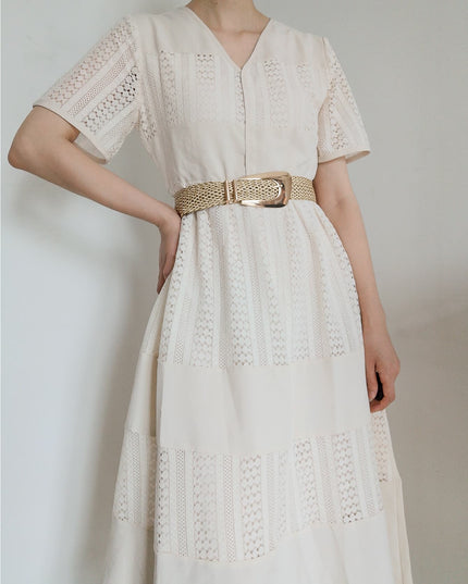 Irregular Buckle Braid Belt