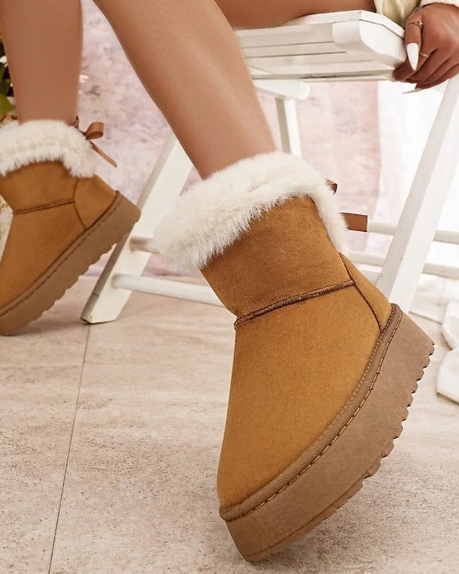 Round Toe Platform Boots