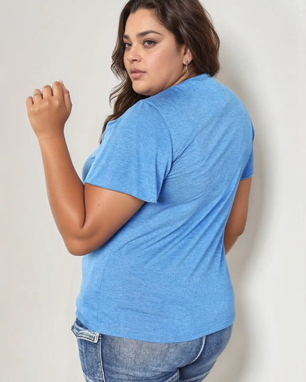 Double Take Ruched V-Neck Short Sleeve T-Shirt