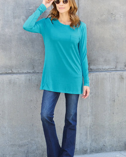 Basic Bae Full Size Round Neck Long Sleeve Top