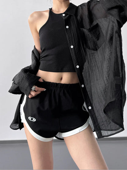 Button-Up Long Sleeve Oversized Shirt 