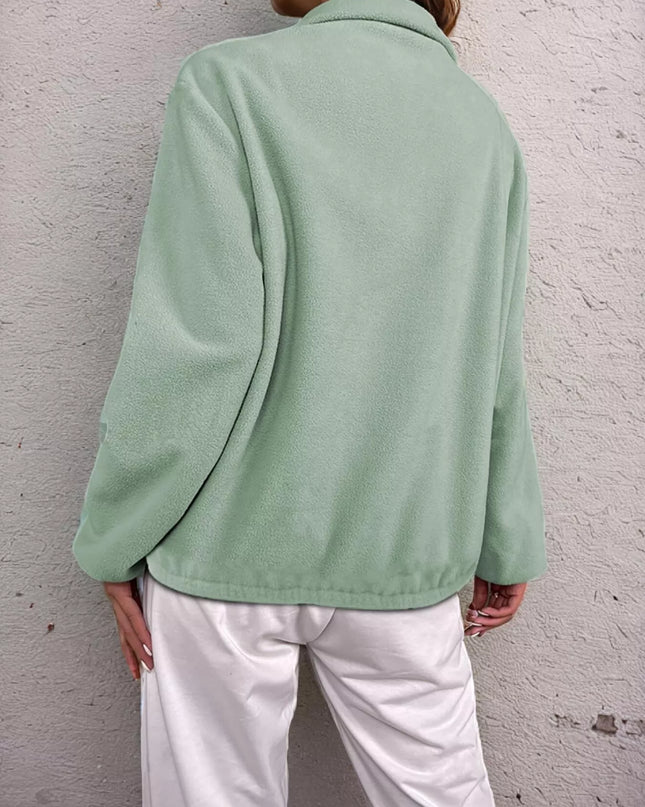 Half Zip Dropped Shoulder Sweatshirt