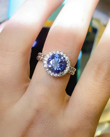 Let It Go 2 Carat Moissanite Ring Royal Blue