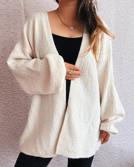 Open Front Long Sleeve Cardigan