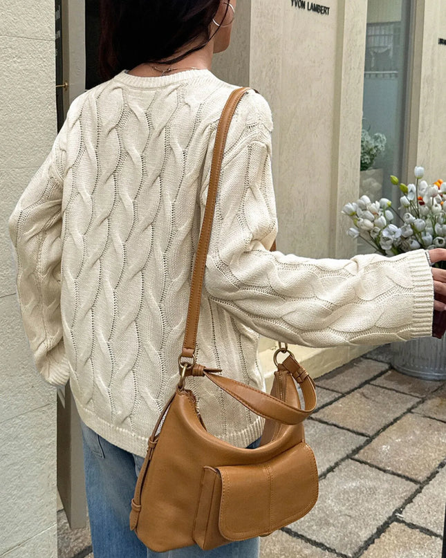 Cable Knit Long Sleeve Sweater