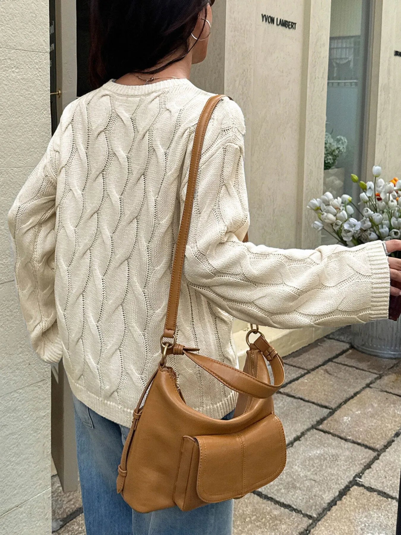 Cable Knit Long Sleeve Sweater