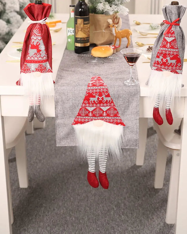 Christmas Element Table Runner Dark Gray One Size