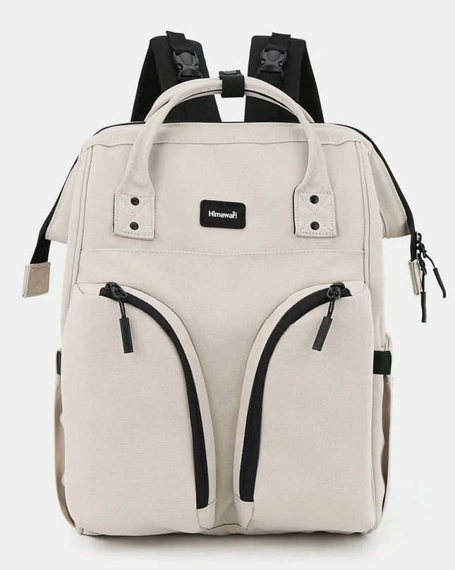 Himawari Waterproof Backpack Bag with Multilayer Pockets Ivory One Size