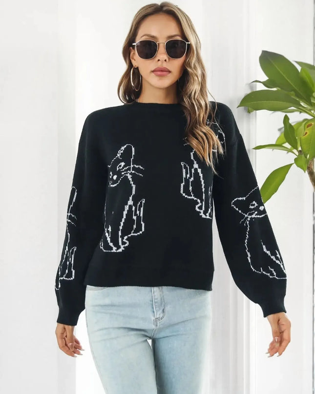 Round Neck Long Sleeve Sweater